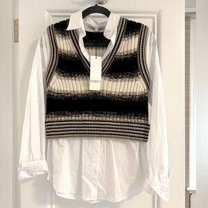 NWT Veronica Beard Sweater Vest Shirt Size S